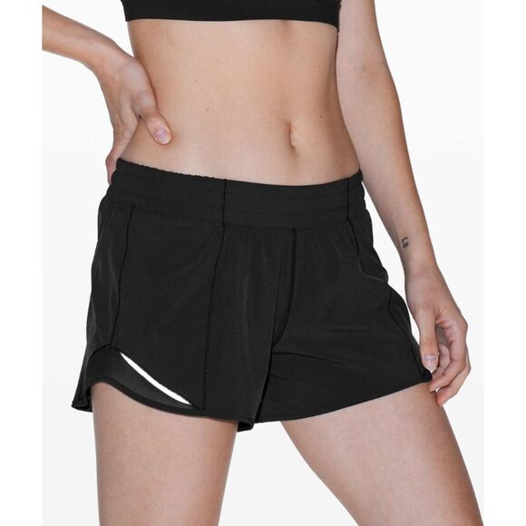 Lululemon Hotty Hot Short II *Long 4" Black Size 2 - Picture 6 of 6